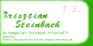 krisztian steinbach business card